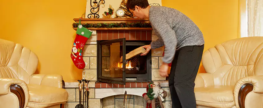 Rusted Metal Fireplace Restoration in Tenafly, New Jersey